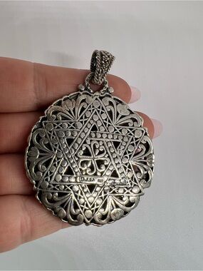 SARDA Star of David Sterling Silver Filigree Star Pendant
